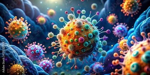 Microscopic View of Endocytosis: Protein Transport into a Cell photo