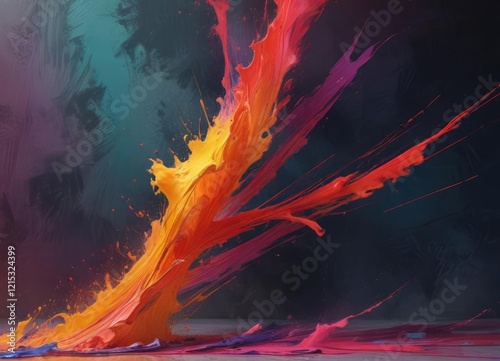 Expressive brushstrokes on a textured background, art, dynamic, expressive