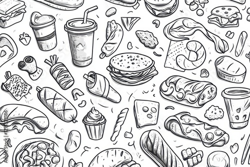 food seamless pattern