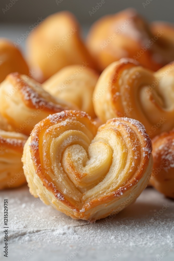 Fototapeta premium heart shaped pastry on a table