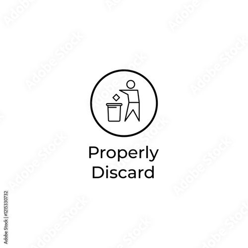 Properly Discard vector icon