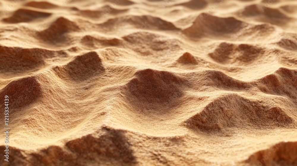 Sunset Over Soft Desert Dunes with Realistic Texture