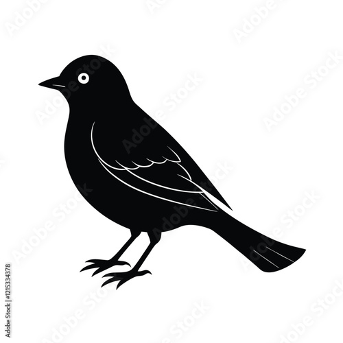 bird on a branch vector illustration