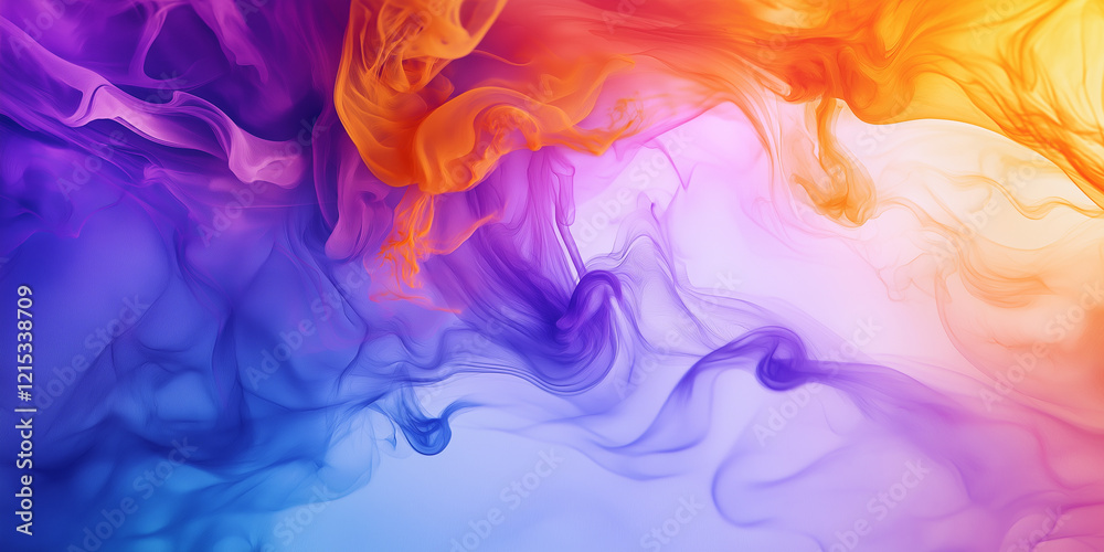 Obraz premium A vibrant wave of layered colors dances across the canvas