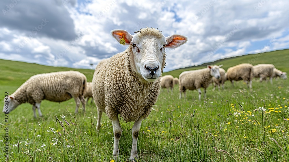 Livestock grazing on restored land rural environment nature photography sustainable agriculture concept Livestock grazing on restored land rural environment nature photography sustainable agriculture concept