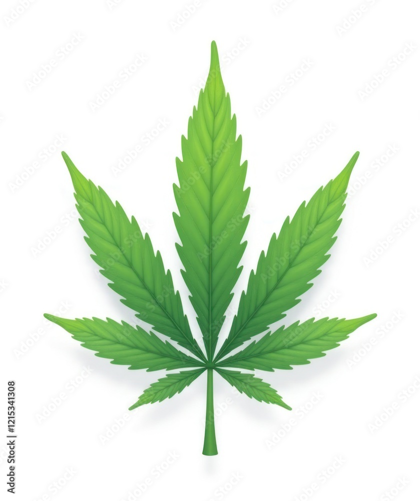 Green Cannabis Leaves Icon on White Background. Ideal medical marijuana concepts Green Cannabis Leaves Icon on White Background. Ideal medical marijuana concepts