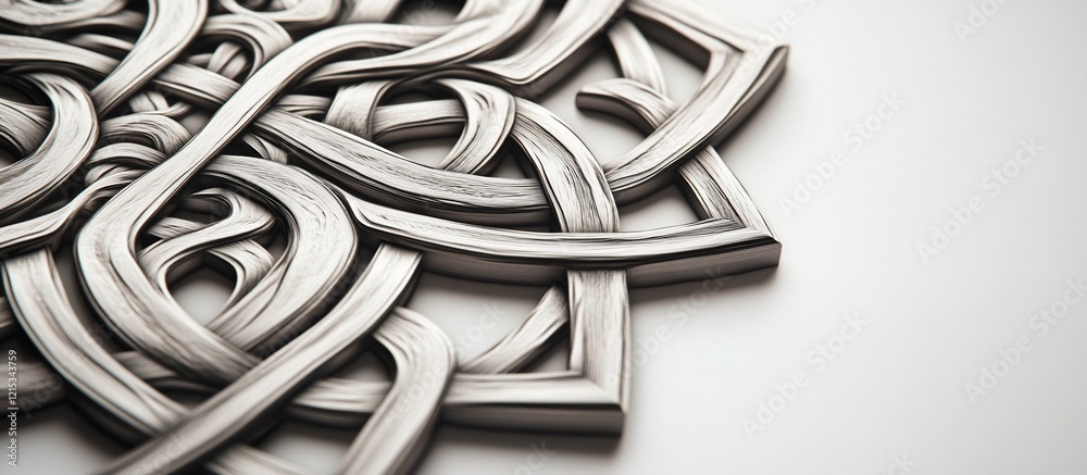 Intricate silver mandala design on white background, ideal for web design Intricate silver mandala design on white background, ideal for web design