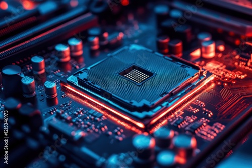 the new rgb color cooler ventilater installed on the cpu in gaming pc computer 