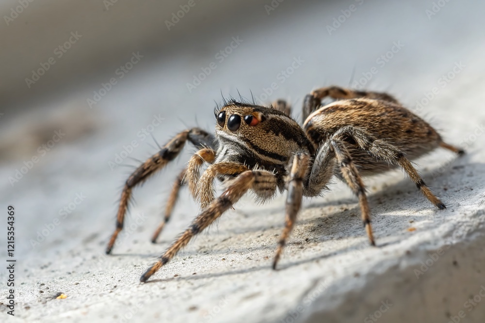 Minimalist Macro Spider Photography: Detailed Close-Up of Arachnid Minimalist Macro Spider Photography: Detailed Close-Up of Arachnid