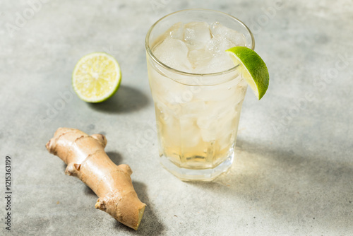 Healthy Refreshing Bubbly Ginger Ale photo