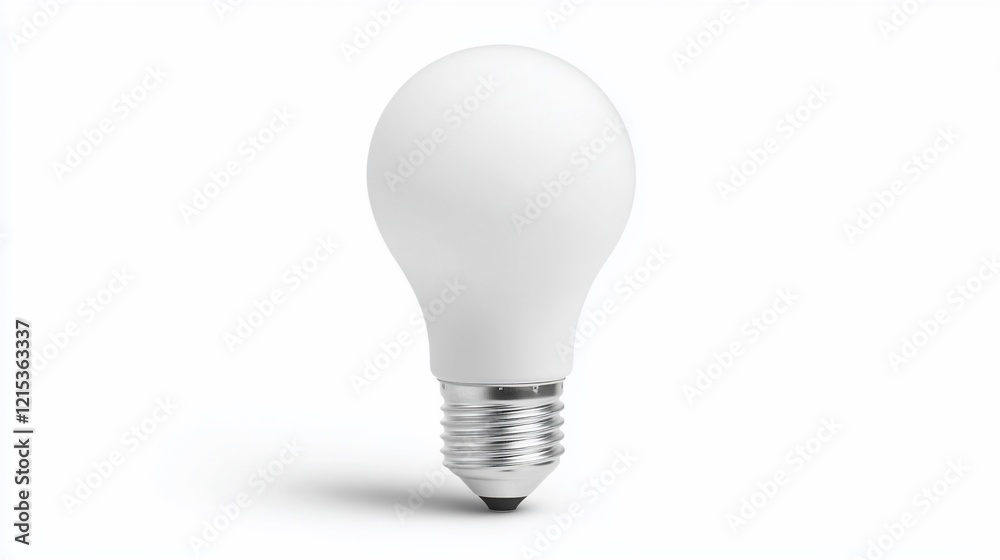 White LED bulb studio shot, bright background, energy efficiency White LED bulb studio shot, bright background, energy efficiency