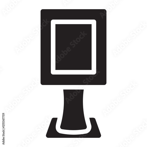 parking machine glyph icon