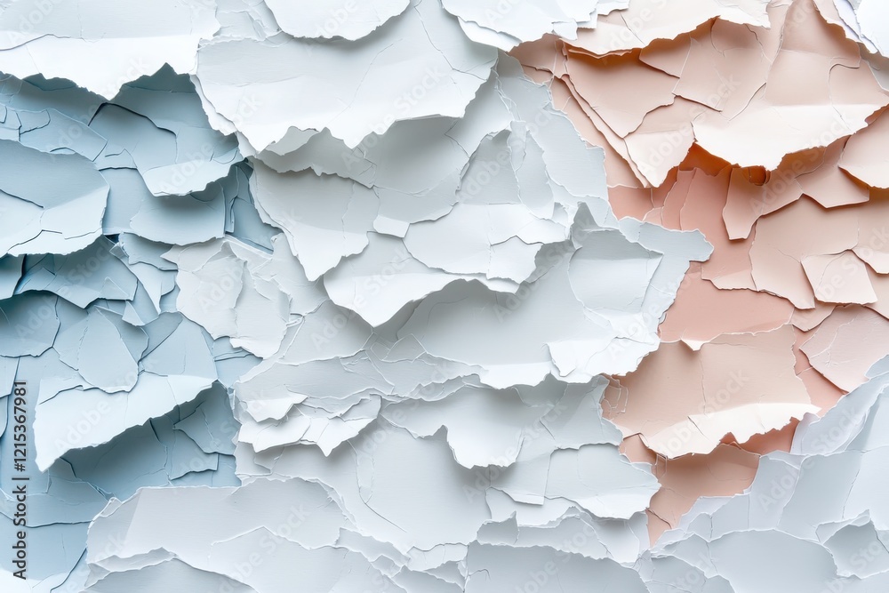 Abstract background of layered paper textures digital artwork muted tones print design environment close-up viewpoint Abstract background of layered paper textures digital artwork muted tones print design environment close-up viewpoint
