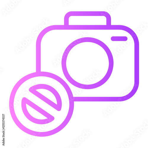 no camera gradient icon