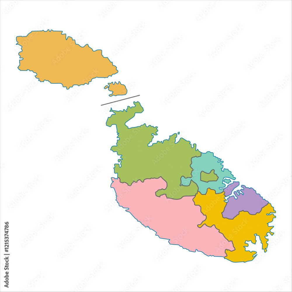 Fototapeta premium maltase's administrative provinces