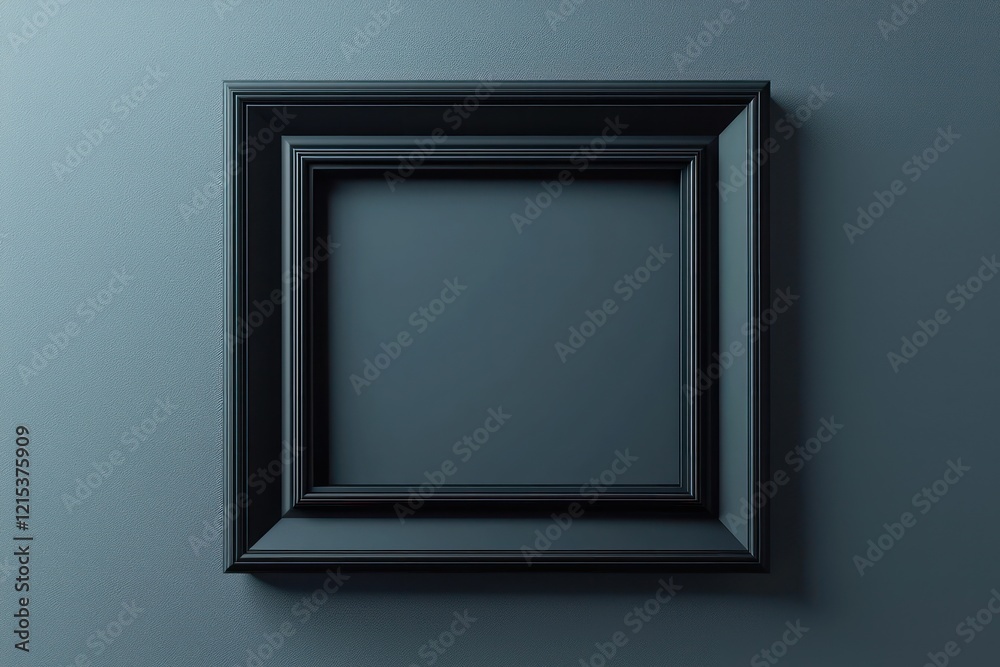Clean-lined modern black frame in 3D, ample text space on a neutral gradient. Clean-lined modern black frame in 3D, ample text space on a neutral gradient.
