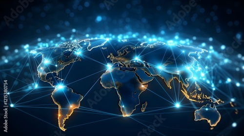 Glowing World Map
