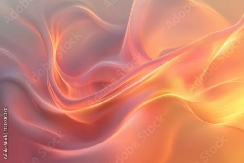 Colorful fabric waves create a mesmerizing display of light and texture in soft hues