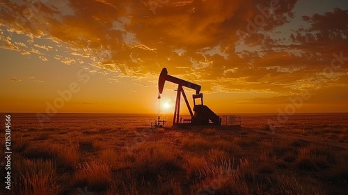 Silhouetted pumpjacks at sunrise reflecting growth in oil drilling and commodity markets