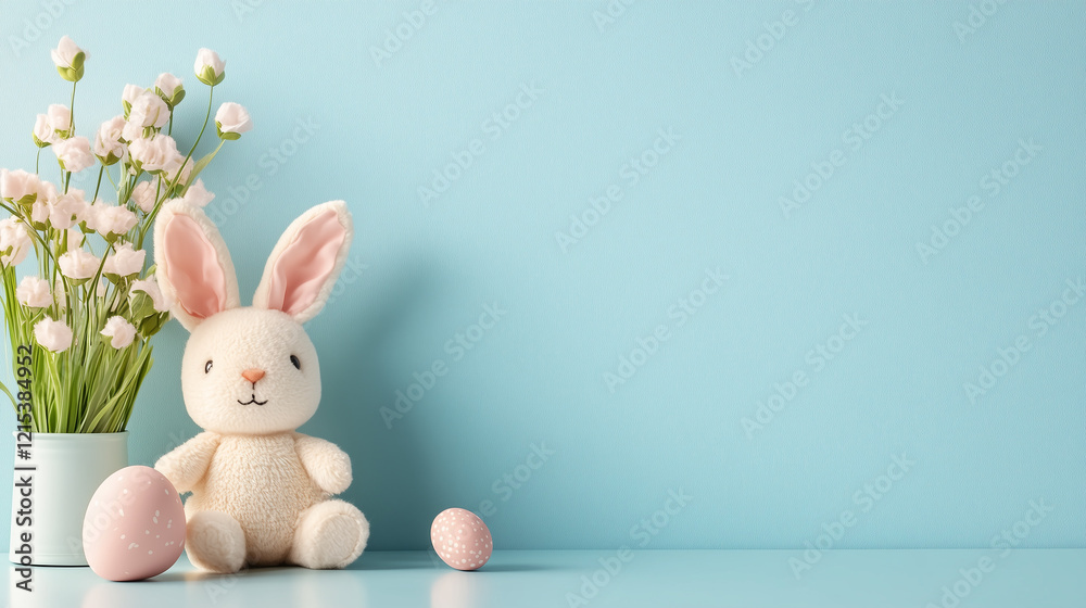 Obraz premium easter bunny with easter eggs