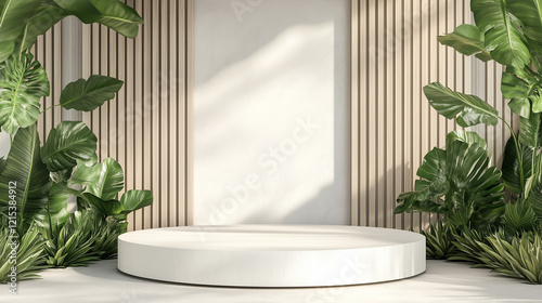 minimal beauty empty mockup product photography Modern wood 3d podium display wooden product background natural pedestal advertising