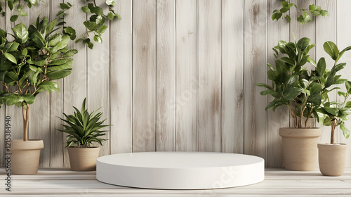 minimal beauty empty mockup product photography Modern wood 3d podium display wooden product background natural pedestal advertising