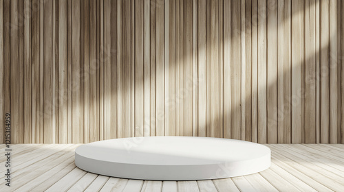 minimal beauty empty mockup product photography Modern wood 3d podium display wooden product background natural pedestal advertising