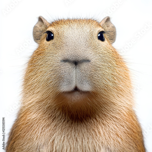 Close-up portrait of a fluffy rodent, facing the camera.