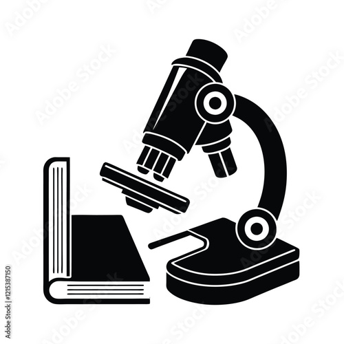 a microscope on vector illustration
