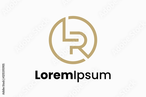 letter LR logo design vector