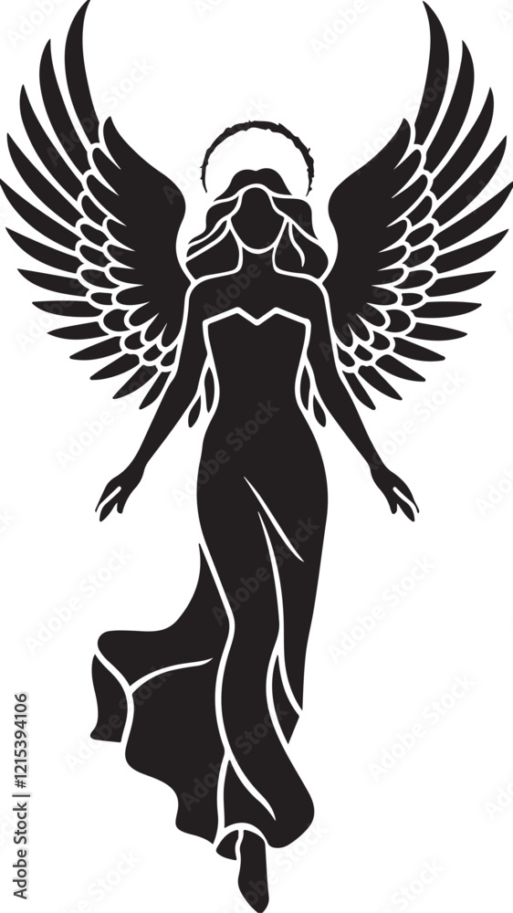 Angel women vector illustration of female Angel women vector illustration of female