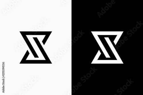 letter S logo design vector