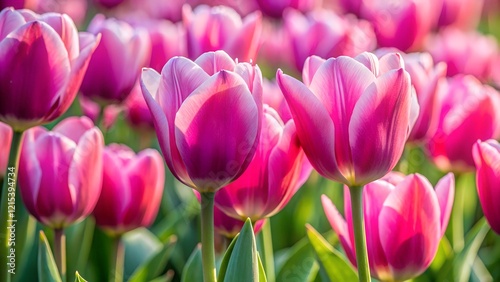 pink tulips in the garden