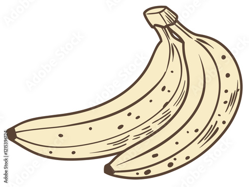 Fresh Banana Graphic Vector with Minimal Design