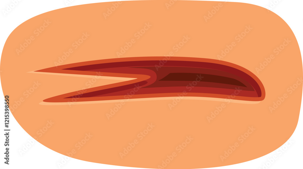 Peach oval background presenting a brown boomerang shape, perfect for various design projects