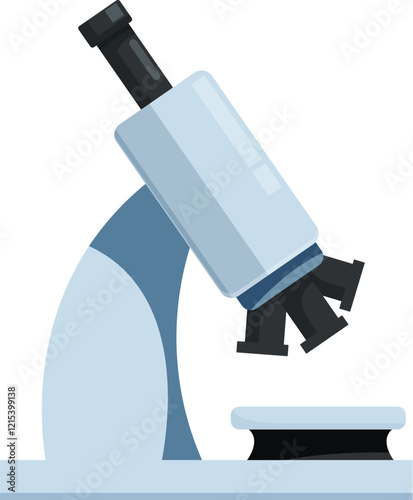 Laboratory microscope standing on white background for scientific research