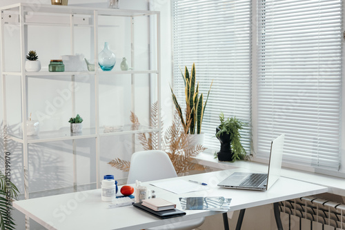 doctor's workplace, white Doctor's office in a medical clinic