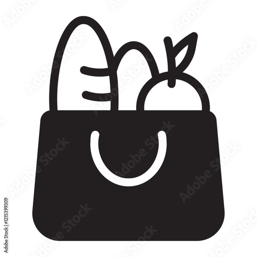 Groceries glyph icon