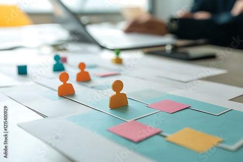 A workflow management model showcasing team roles within a business structure