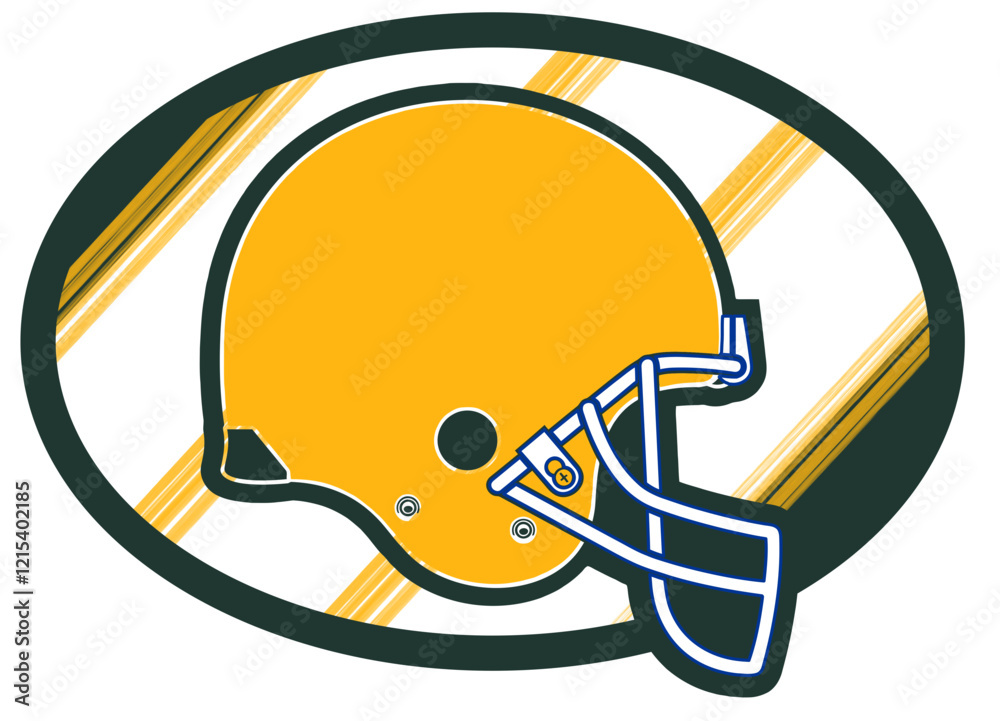 Helmet - gold and green football player helmet, sport vector graphics, hockey, for street art - graffiti lettering typography - art illustration - multicolor - Helmet - gold and green football player helmet, sport vector graphics, hockey, for street art - graffiti lettering typography - art illustration - multicolor -