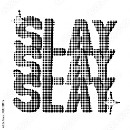 Halftone slay typography