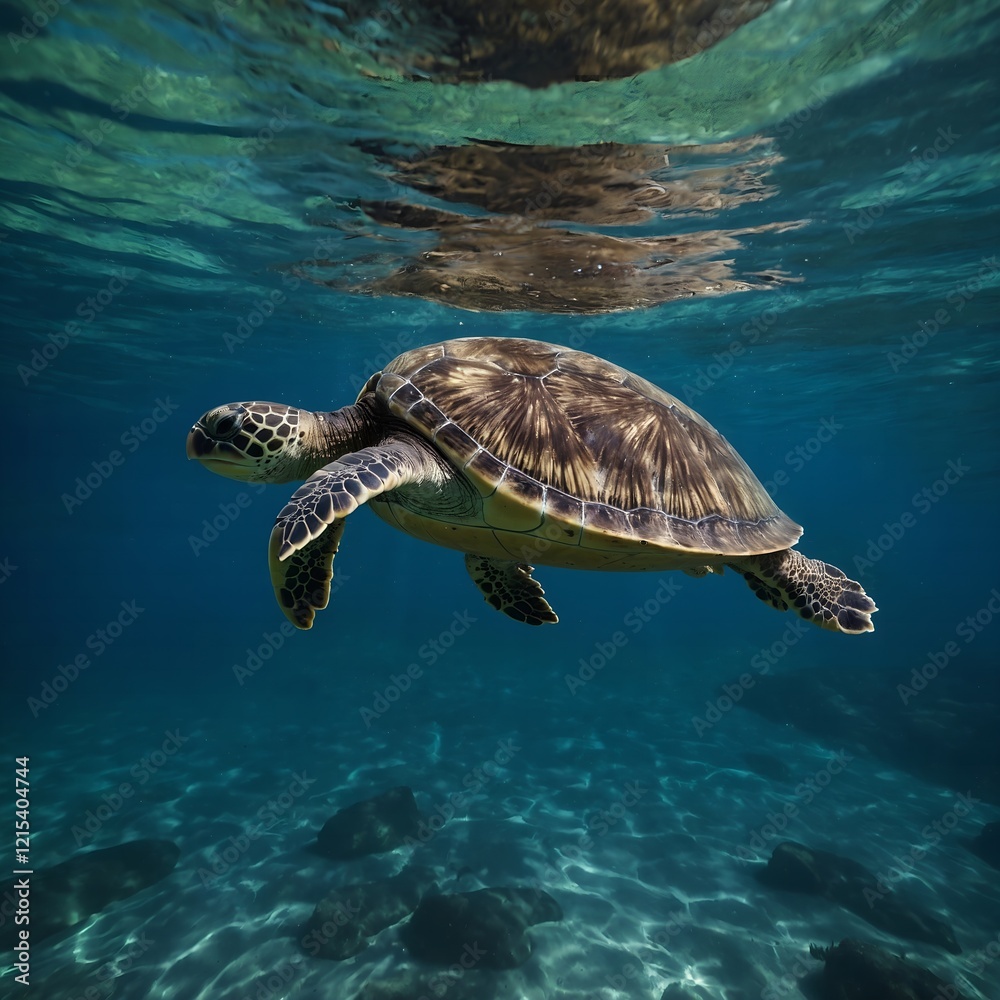 Obraz premium sea turtle swimming