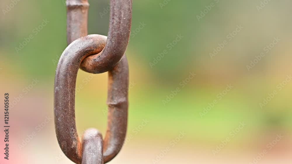 Rusty chain close up, SLOW motion video X5 Rusty chain close up, SLOW motion video X5