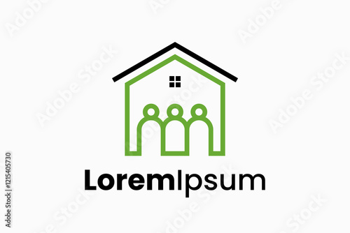 community home logo design vector