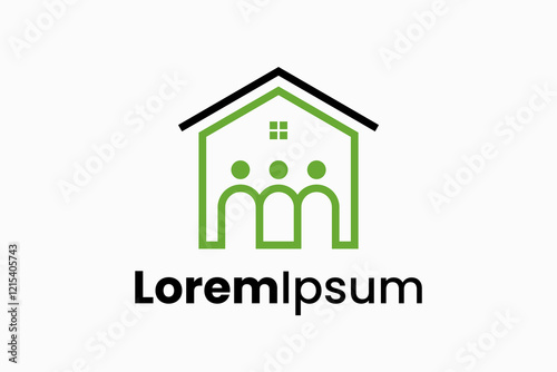 community home logo design vector