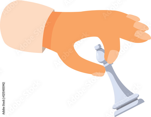 Hand holding a rook chess piece, symbolizing strategy, planning, and decisive moves in business and competition