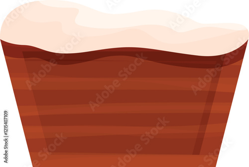 Simple wooden manger filled with hay representing the birth of jesus christ, perfect for christmas illustrations