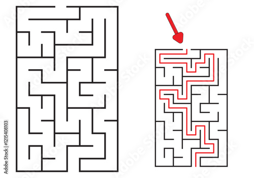 Kids riddle maze puzzle labyrinth vector 