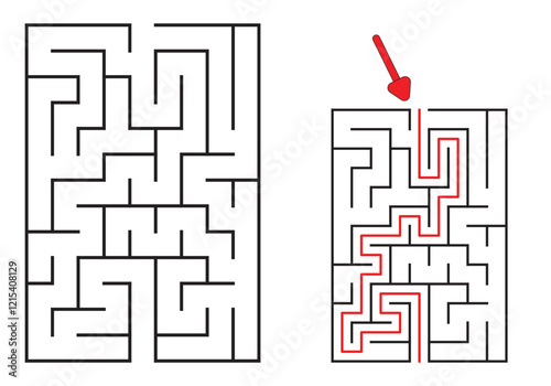 Kids riddle maze puzzle labyrinth vector 