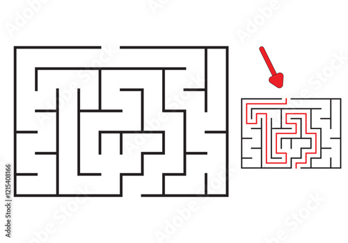 Kids riddle maze puzzle labyrinth vector 